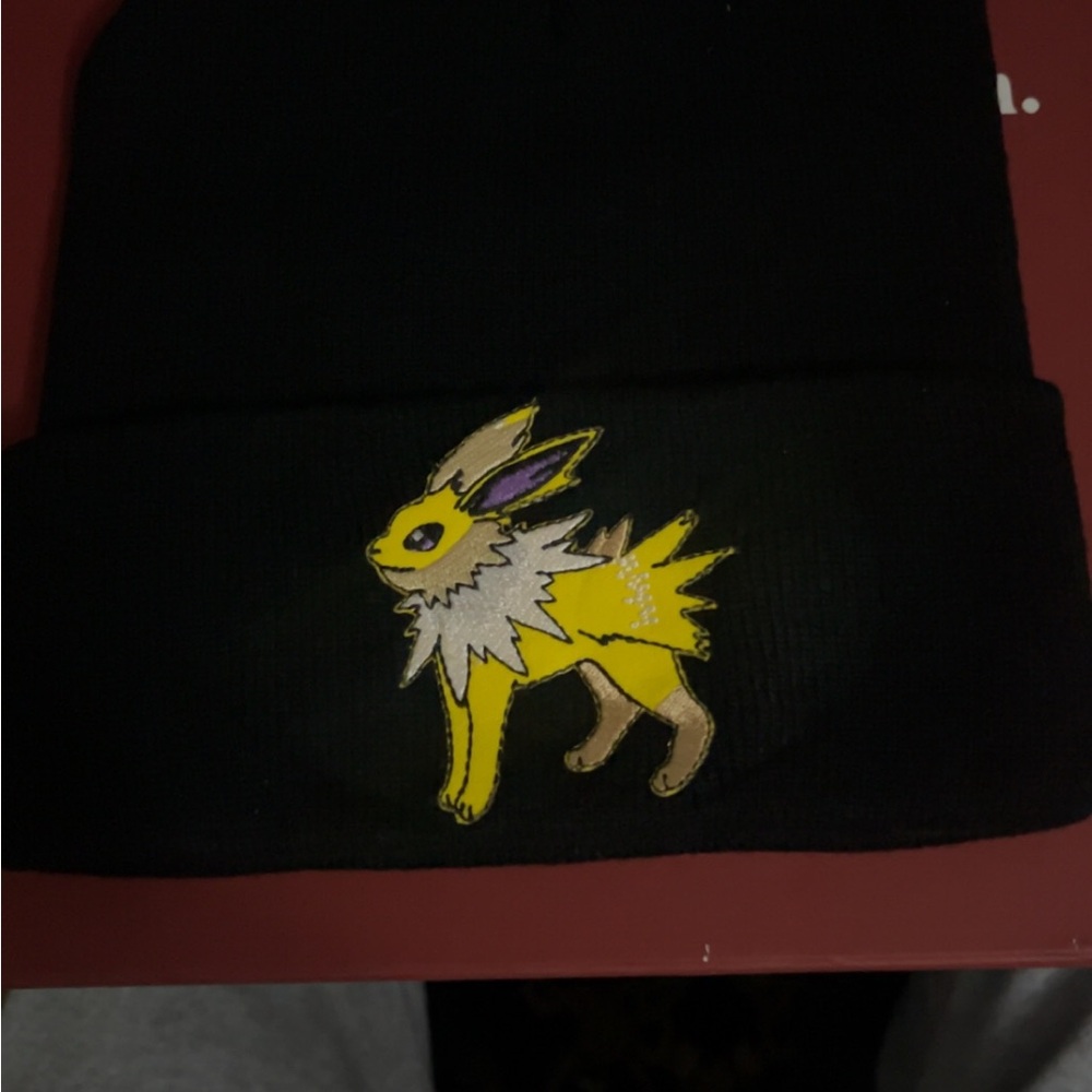 Black Beanie with Jolteon Patch